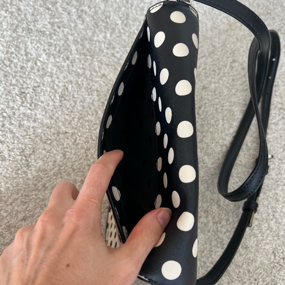 Kate Spade Polka Dot Crossbody Bag in Black and White - Picture 8 of 11